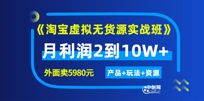（2923期）程哥《淘宝虚拟无货源实战班》线上第四期：月利润2到10W+（产品+玩法+资源)插图