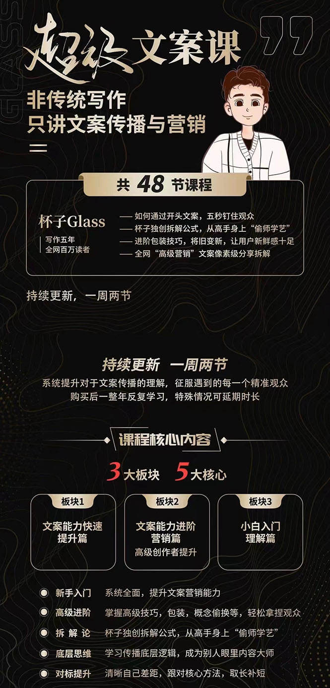 （2579期）超级文案课，百万级文案写作培训：全面系统学习（51节视频课）插图1