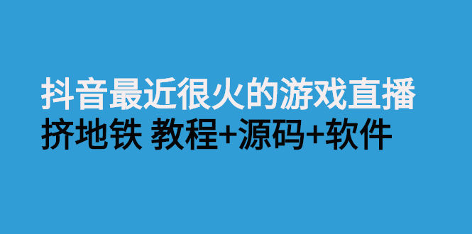 （2537期）抖音最近很火的游戏直播：挤地铁教程+源码+软件插图