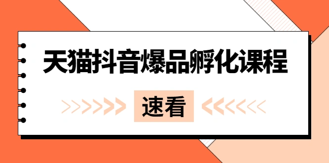 (2529期)《天猫抖音爆品孵化课程》独家绝密新品引爆法插图 (2529期)《天猫抖音爆品孵化课程》独家绝密新品引爆法插图