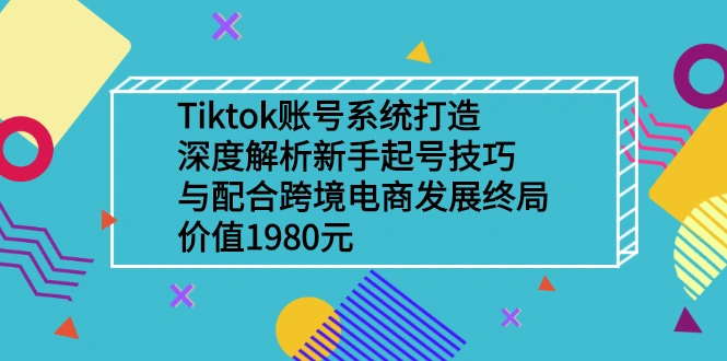 (2509期)Tiktok账号系统打造,深度解析新手起号技巧与跨境电商发展终局插图 (2509期)Tiktok账号系统打造,深度解析新手起号技巧与跨境电商发展终局插图