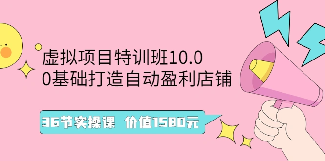 (2497期)虚拟项目特训班10.0,0基础打造自动盈利店铺 36节实操课插图 (2497期)虚拟项目特训班10.0,0基础打造自动盈利店铺 36节实操课插图