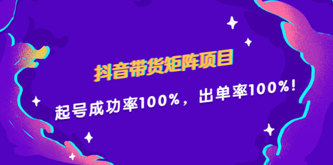 （2249期）抖音带货矩阵项目，起号成功率100%，出单率100%！插图