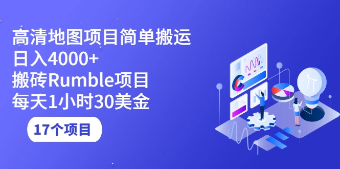 (2123期)高清地图搬运项目简单日入4000+搬砖Rumble项目每天1小时30美金 (17个项目)插图 (2123期)高清地图搬运项目简单日入4000+搬砖Rumble项目每天1小时30美金 (17个项目)插图