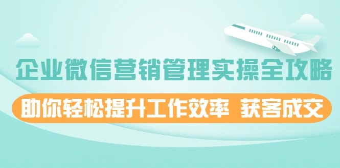 (1996期)企业微信营销管理实操全攻略,助你轻松提升工作效率 获客成交插图 (1996期)企业微信营销管理实操全攻略,助你轻松提升工作效率 获客成交插图