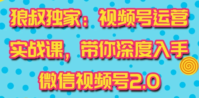 (1521期)视频号运营实战课2.0,目前市面上最新最全玩法,快速吸粉吸金(10节视频)插图 (1521期)视频号运营实战课2.0,目前市面上最新最全玩法,快速吸粉吸金(10节视频)插图