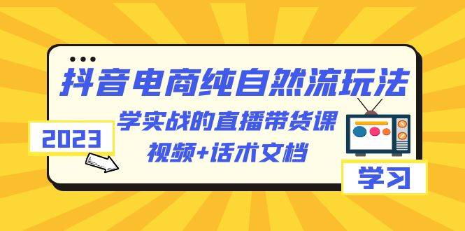 （6280期）2023抖音电商·纯自然流玩法：学实战的直播带货课，视频+话术文档插图