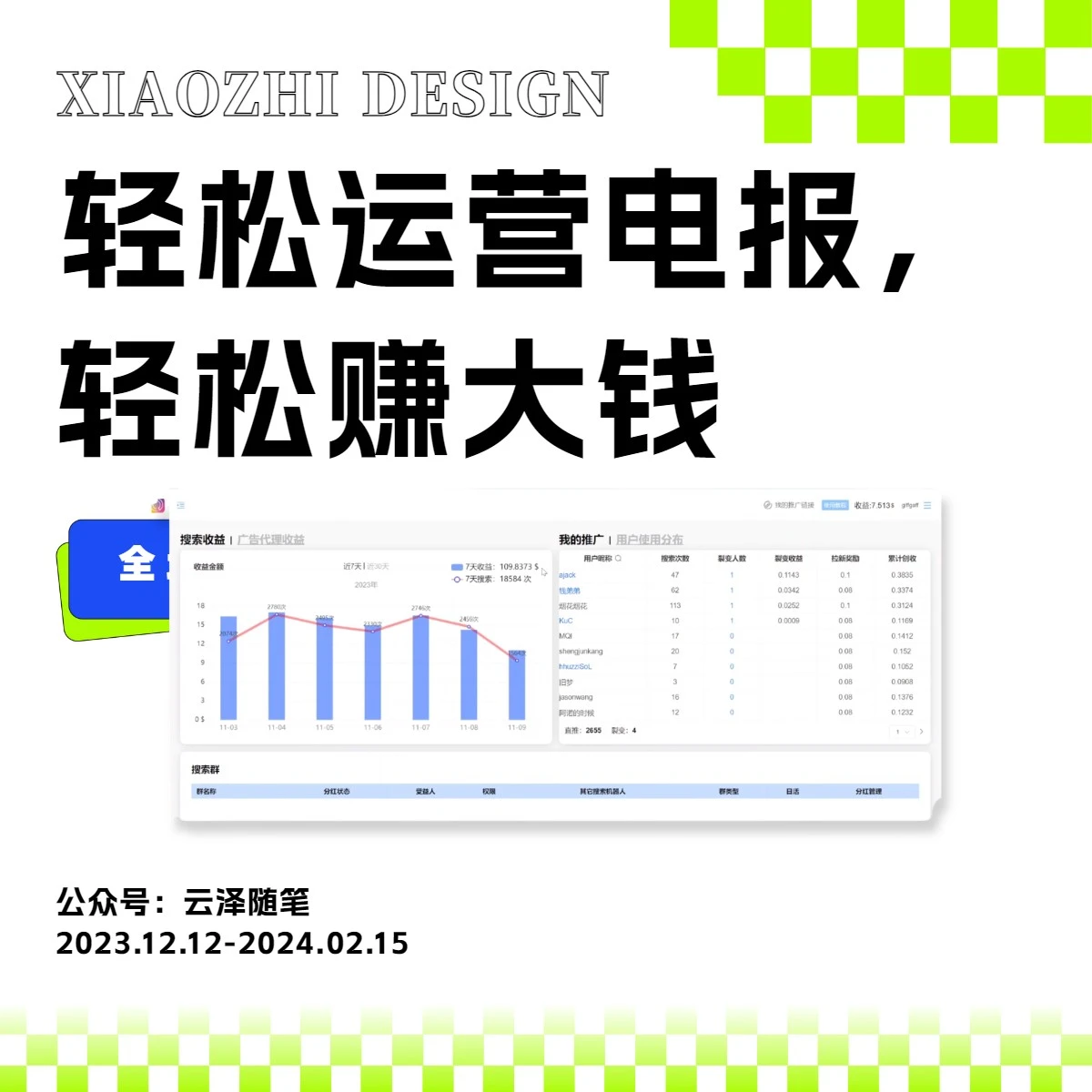 (8221期)独家技巧!电报运营新风口,免费发送器+会员技巧,赚钱就是这么简单!插图1 (8221期)独家技巧!电报运营新风口,免费发送器+会员技巧,赚钱就是这么简单!插图1