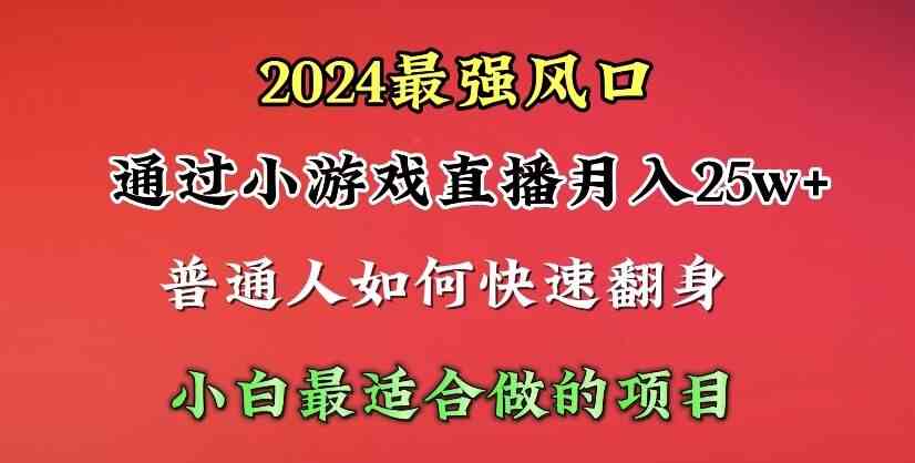 （10020期）2024年最强风口，通过小游戏直播月入25w+单日收益5000+小白最适合做的项目插图