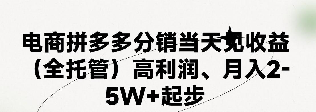 （11091期）最新拼多多模式日入4K+两天销量过百单，无学费、 老运营代操作、小白福…插图